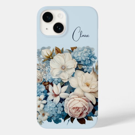 シックパーソナライズされたヴィンテージフローラブーケ Case-Mate iPhoneケース (裏面)