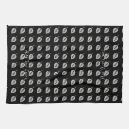 シックパーソナライズされた抽象芸術リーフパターンタオル キッチンタオル