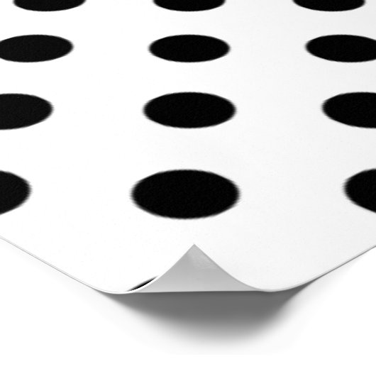 シックパーソナライズされた水玉模様ベビーフォトポスター ポスター (角)