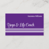 シックパープルとホワイトストライププロフェッショナルスタイリッシュ 名刺 (正面)