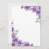 シックパープルアスターフローラ誕生日 招待状 (裏面)