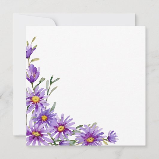 シックパープルアスターフローラ サンキューカード (裏面)