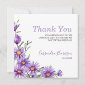 シックパープルアスターフローラ サンキューカード (正面)