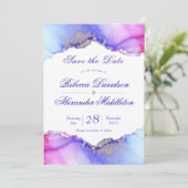 シックパープルアメジスト結婚ズ セーブザデート (スタンド正面)