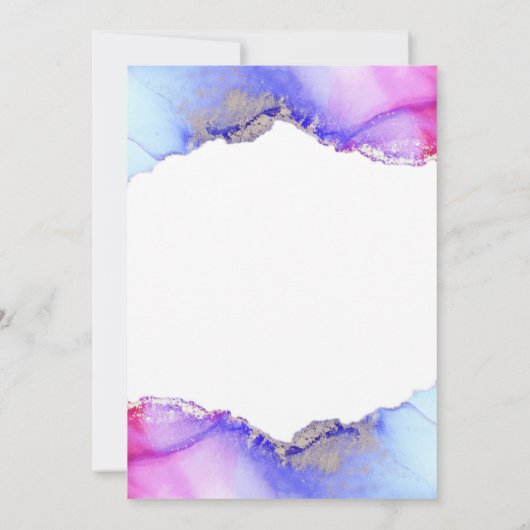 シックパープルアメジスト結婚ズ セーブザデート (裏面)