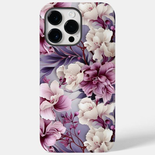 シックパープルオーキッドフローラ Case-Mate iPhoneケース (裏面)
