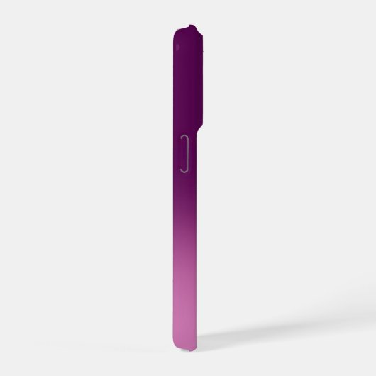 シックパープルグラデーションネームイニシャル文字モノグラム iPhoneケース (右側面)