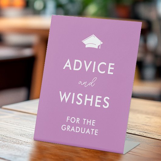 シックパープルグラードキャップ卒業アドバイスとウィッシュ 台座サイン