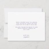 シックパープルグラードキャップ卒業サンキューカード サンキューカード (裏面)