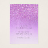 シックパープルグリッタージュエリーイヤリングディスプレイカード (裏面)