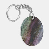 シックパープルグリーンフロストストリークアクリルキーチェーン キーホルダー (正面左)