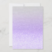 シックパープルシルバーグリッタースウィート16 招待状 (裏面)