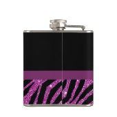 シックパープルゼブラフェイクプリントグリッツ弓 フラスク (裏面)