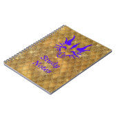 シックパープルドラゴンヘッド&金ゴールドドラゴンはかりで測 ノートブック (左側)