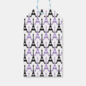 シックパープルパリエッフェルタワーパーティーギフトラベル ギフトタグ (裏面)