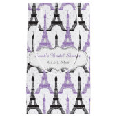 シックパープルパリエッフェルタワー抱き枕 スモールペーパーバッグ (正面)