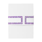 シックパープルフェイクグリッタートリム – ベリーバンド 招待状ベリーバンド (裏面例)