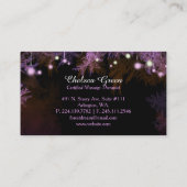 シックパープルフォレストマッサージセラピー名刺 名刺 (裏面)