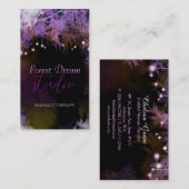 シックパープルフォレストマッサージセラピー名刺 名刺 (正面/裏面)