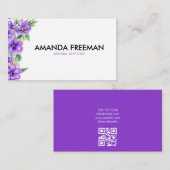 シックパープルフラワーズ歯科医院歯科医 名刺 (正面/裏面)