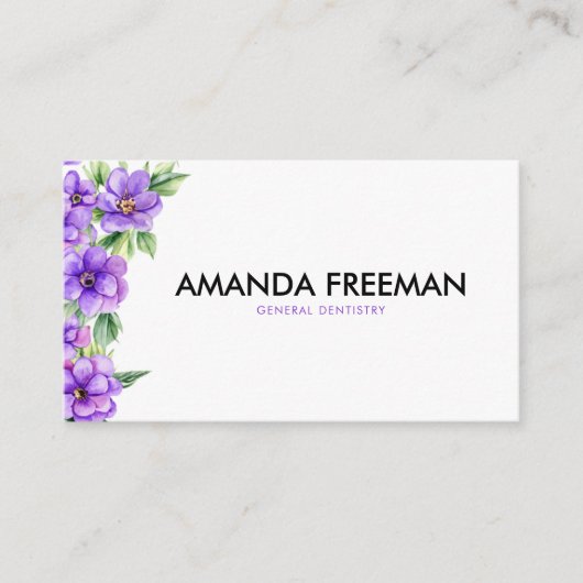 シックパープルフラワーズ歯科医院歯科医 名刺 (正面)