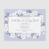 シックパープルフローライースターブランチ磁石招待状 (正面)