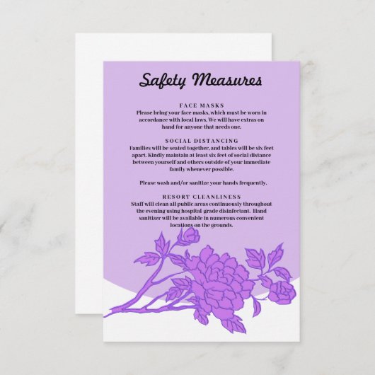 シックパープルフローラ安全対策 エンクロージャーカード (正面/裏面)