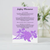 シックパープルフローラ安全対策 エンクロージャーカード (スタンド正面)