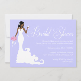 シックパープルブライモダンドポシュブライダルシャワー招待状 招待状