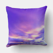 シックパープルブルーピンククラウドモノグラム装飾用クッション クッション (裏面)