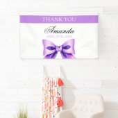 シックパープルボウコケットガールスウィート16誕生日 横断幕 (インサイチュ)