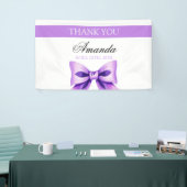 シックパープルボウコケットガールスウィート16誕生日 横断幕 (トレードショー)