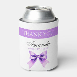 シックパープルボウコケットガールスウィート16誕生日 缶クーラー