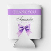 シックパープルボウコケットガールスウィート16誕生日 缶クーラー (裏面)