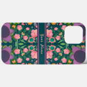 シックパープルボホ名花カスタム柄 Case-Mate iPhoneケース (裏面 (横))