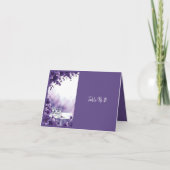 シックパープル結婚ズエッフェルタワー魔法テーブルカード サンキューカード (正面)