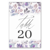 シックパープル結婚フローラのテーブル番号 テーブルナンバー (裏面)