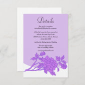 シックパープル結婚フローラ詳細 エンクロージャーカード (正面/裏面)
