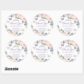 シックパープル赤面フローラ蝶シルバーカンス ラウンドシール (シート)