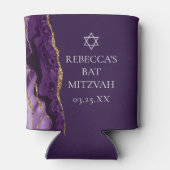 シックパープル金ゴールドアゲートバルミツワーパーティー 缶クーラー (裏面)