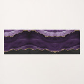 シックパープル金ゴールドグリッターアゲートカスタムモノグラム ヨガマット (裏面(横))