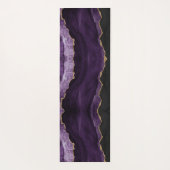 シックパープル金ゴールドグリッターアゲートカスタムモノグラム ヨガマット (裏面)