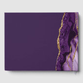 シックパープル金ゴールド(ユダヤ教の)バル・ミツバーパーティーフォトカスタム ゲストブック (裏面)