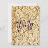 シックパープル40thバースデー四十歳招待状 招待状 (裏面)