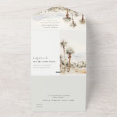 シックパーム春カリフォルニア結婚ランドスケーズ オールインワン招待状 (外側)