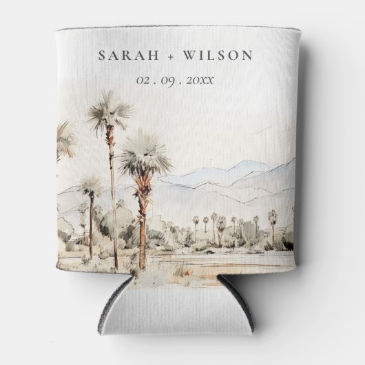 シックパーム春カリフォルニア結婚ランドスケーズ 缶クーラー (正面)