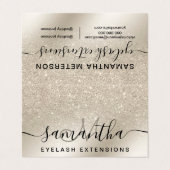 シックパールグリッターアイボリーアグラデーションフターケア 名刺 (外部フラット)