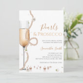 シックパールスアンドプロセッコブライダルシャワー 招待状 (スタンド正面)