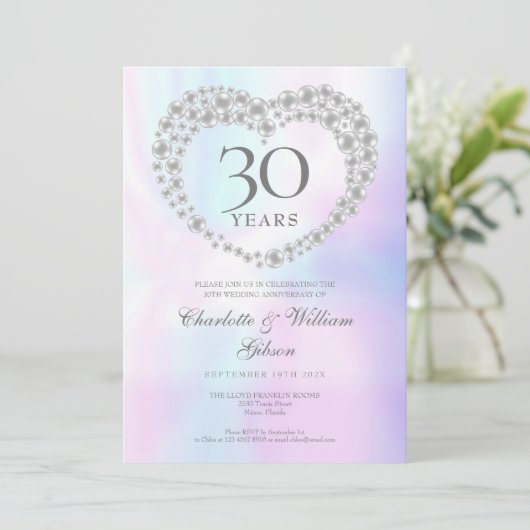 シックパールハート30周年記念 招待状 (スタンド正面)