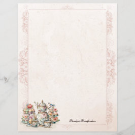 シックビクトリアンハイティーパーソナル文房具紙